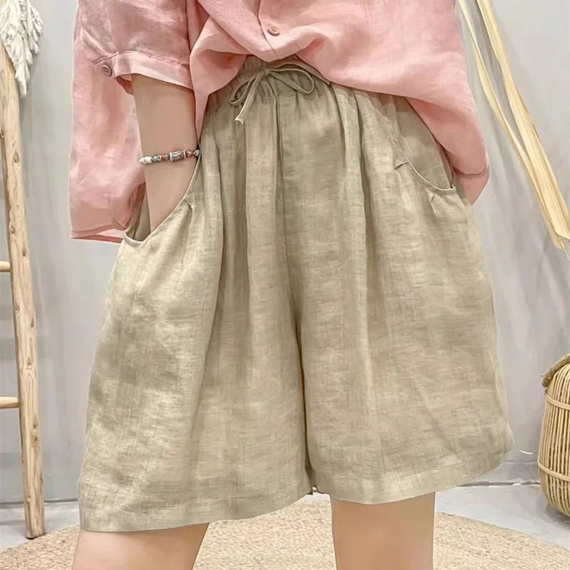 Vêtements pour femmes grandes tailles, coupe ample, couleur unie, vêtements pour femmes en coton et lin, confortables, mode pour femmes de bureau