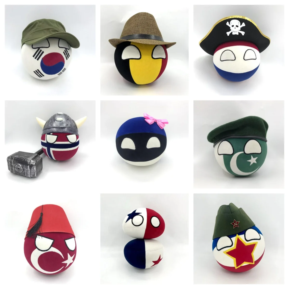 20 cm Polandball Plüsch Norwegen Belgien Südkorea Jugoslawien Türkiye Panama Estland Countryballs handgemachte Plüschtiere als Geschenk Image
