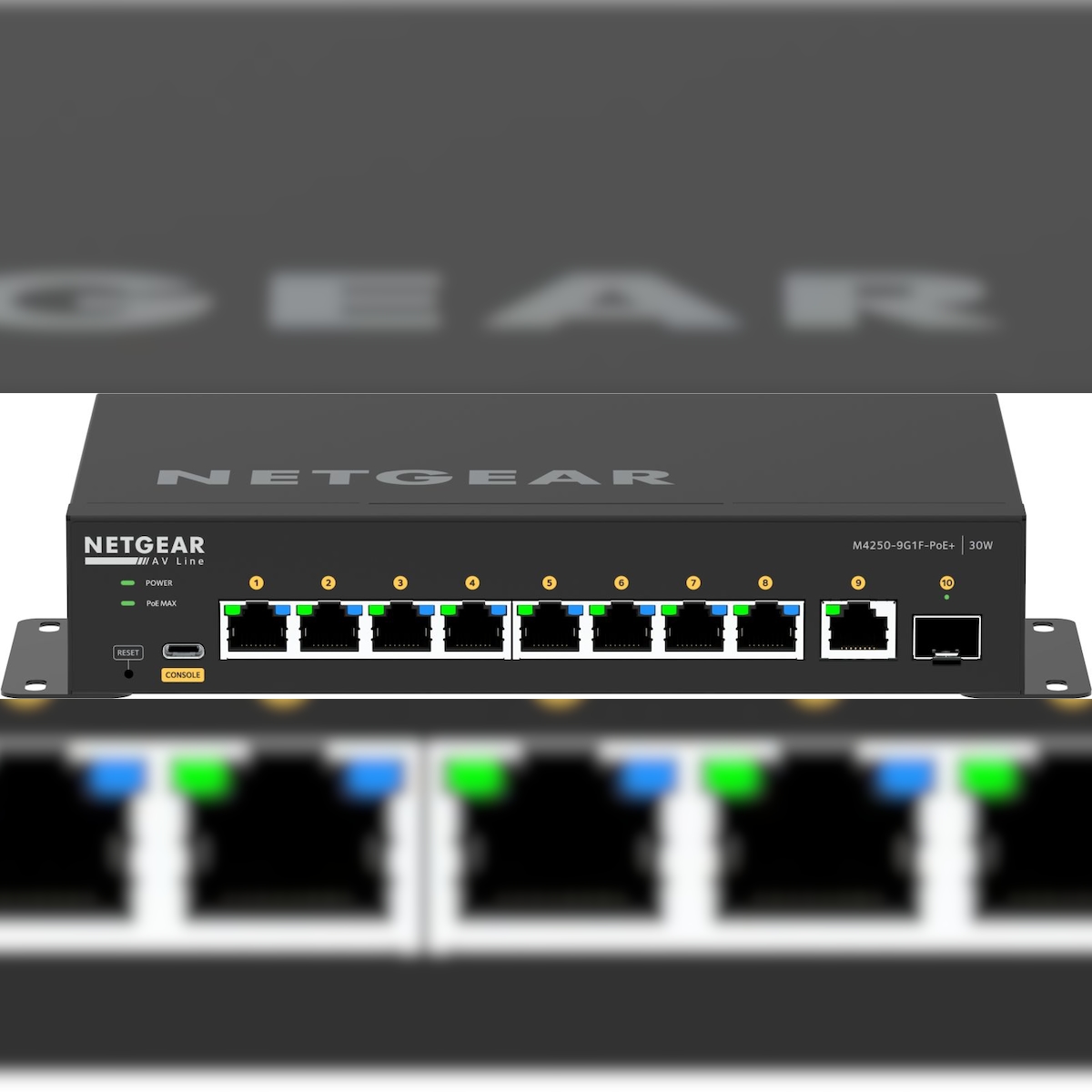 NETGEAR AV Line M4250-9G1F-PoE+ - Switch - L3 - managed - 8 x 10/100/1000 (8 PoE+) Image
