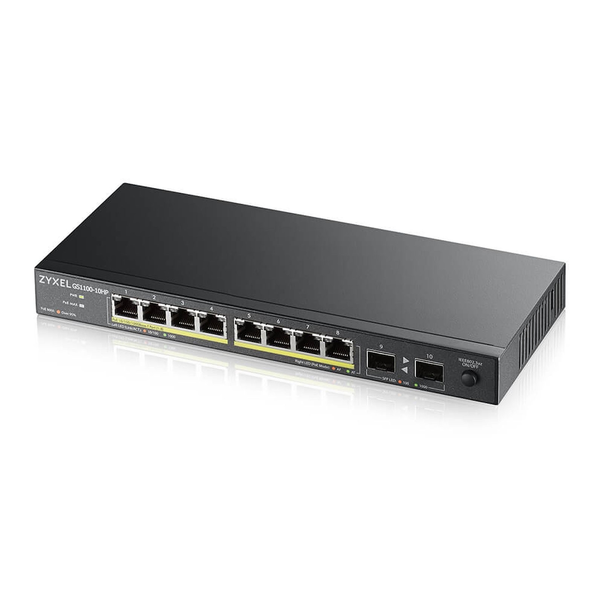 ZyXEL GS1100-10HP - Switch - unmanaged - 8 x 10/100/1000 (PoE+) Image