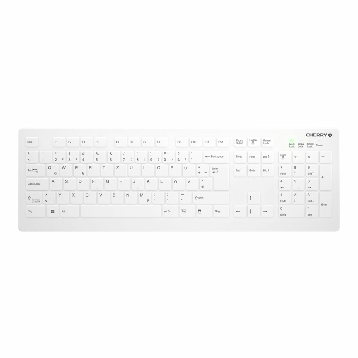 Cherry Medical Wireless AK-C8112F-FU1-W/GE - wischdesinfizierbar - 105 Tasten - deutsch - weiß Image
