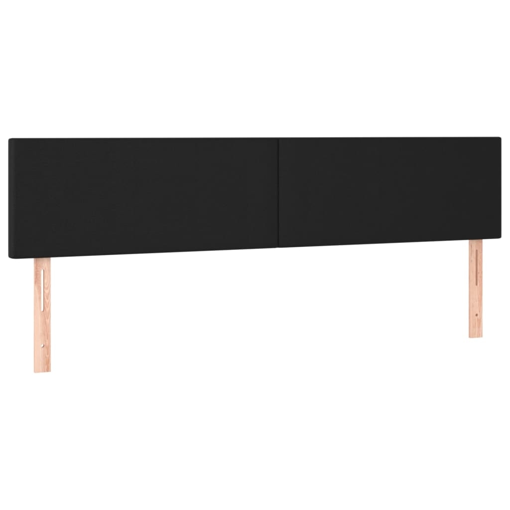 Décoshop26 - Kopfteil Schlafzimmeraccessoire LED-Beleuchtung 200 x 5 x 78/88 cm schwarzes Kunstleder TDL0200626 Image