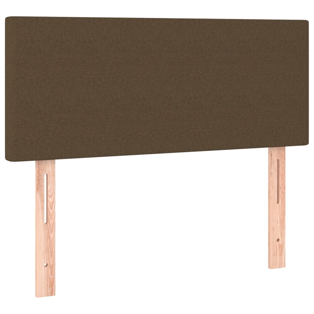 Décoshop26 - Kopfteil Schlafzimmeraccessoire LED-Möbel 100 x 5 x 78/88 cm dunkelbrauner Stoff TDL0200902 Image