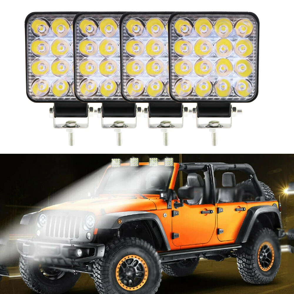 EIRUIYO 12V 24V LED-Lichtleiste 42W 48W Mini-LED-Arbeitslicht Off-Road-Scheinwerfer für Jeep Truck 4X4 Auto SUV ATV Barra LED-Scheinwerfer