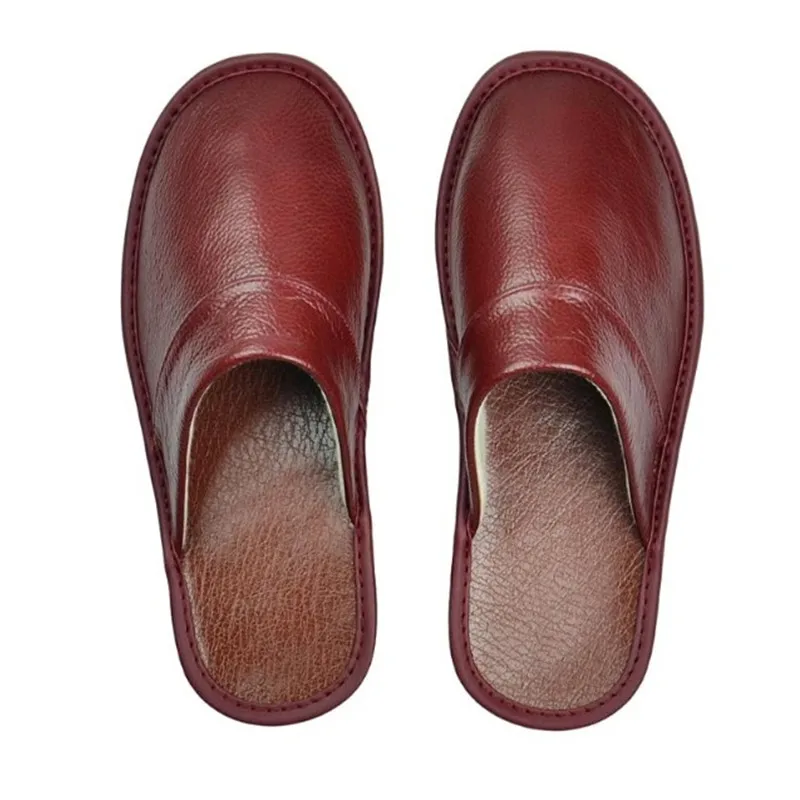 Klassische PU-Leder-Hausschuhe für Herren, für den Innenbereich, Unisex-Schuhe für Herren, 2024, modische Herren-Lederschuhe, Hausschuhe, wasserdichte Herren-Hausschuhe