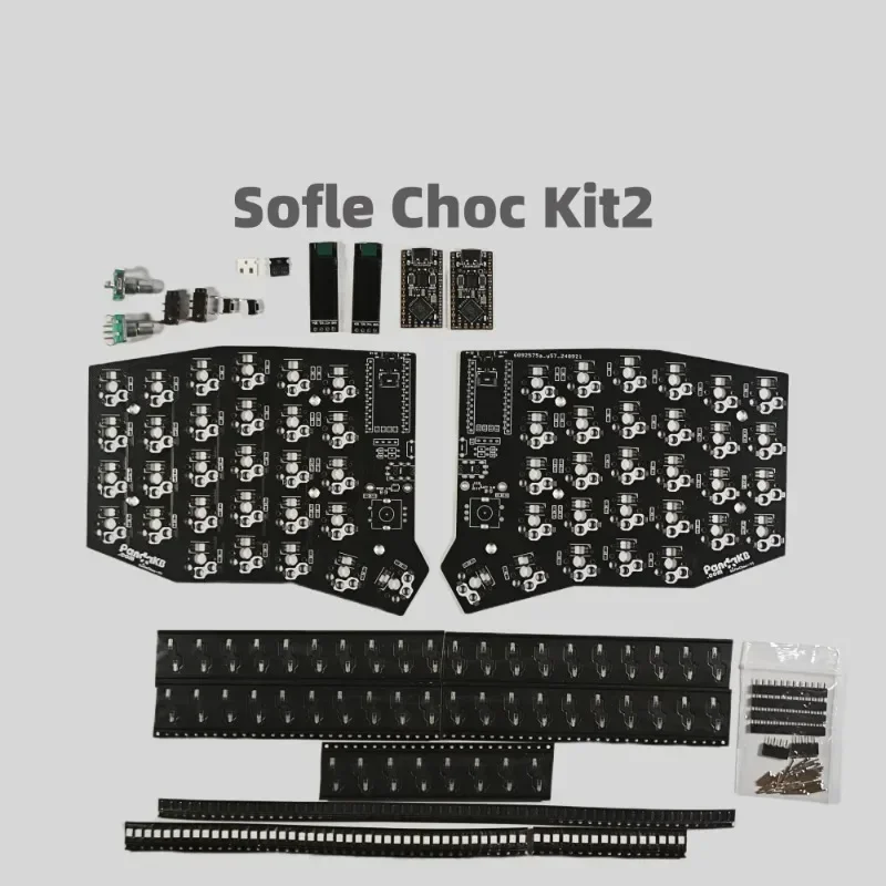 Sofle Choc/MX Split-Tastatur-PCB-Kit, 52-Tasten-Layout, individuelles Zubehör für dünne ESD-kabelgebundene oder kabellose mechanische Tastatur Image