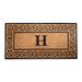 Hanna Scroll Border Monogrammed Door Mat - 30" x 48", C - Frontgate