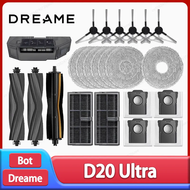 Dreame D20 Ultra / L10s Ultra CE Roboter Staubsauger Zubehör Hauptseitenbürste Mopptuch Hepa-Filter Staubbeutel Ersatzteile Image