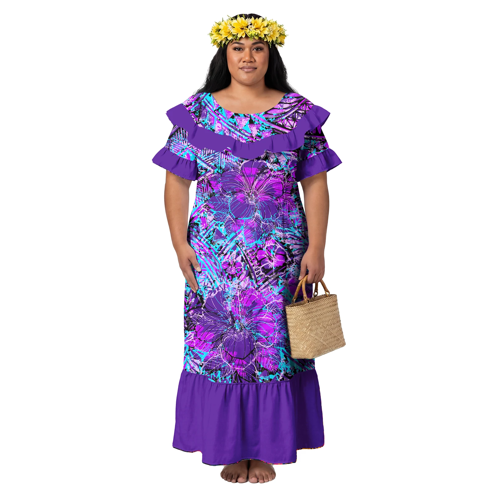 Vêtements pour femmes polynésiennes, vêtements à fleurs pour femmes des îles d