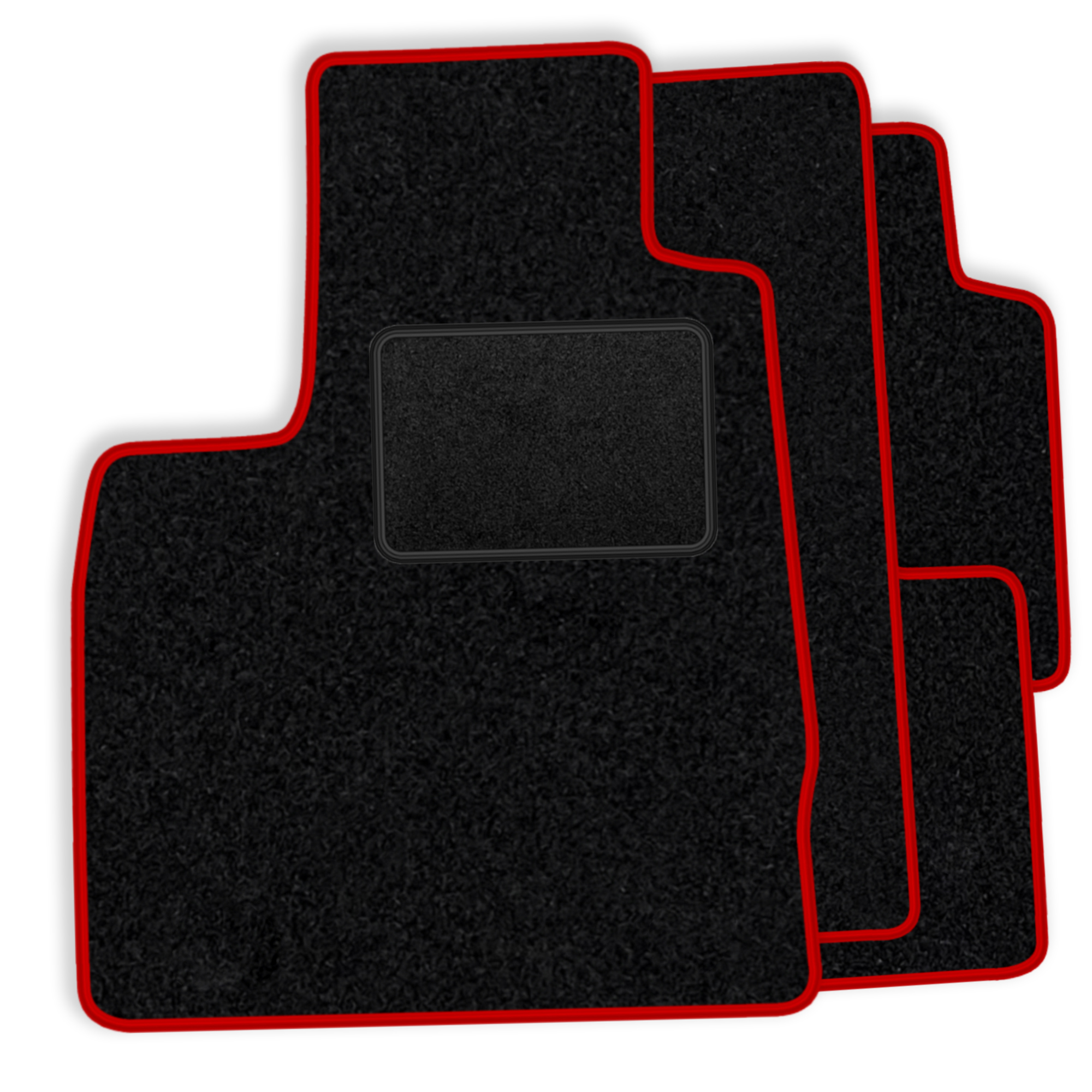 [blm]ho030 Rosso - Set Di Tappetini In Velluto Adatti Per Honda Civic Ix 4 Porte 2012-2016 - Finiture Rosse