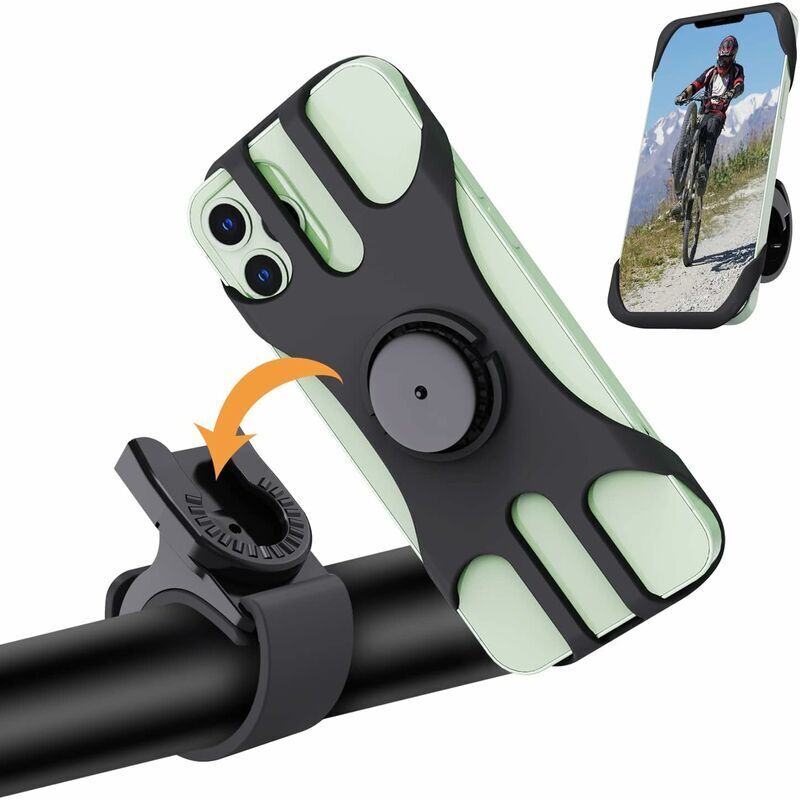 [non Utilizzato] Supporto Per Telefono Da Bici Per Smartphone Da 4,5-7 Pollici, Supporto Per Telefono Da Moto Con Rotazione A 360°, Supporto Universale Per Telefono Da Bici Per Scooter Elettrico, Moun