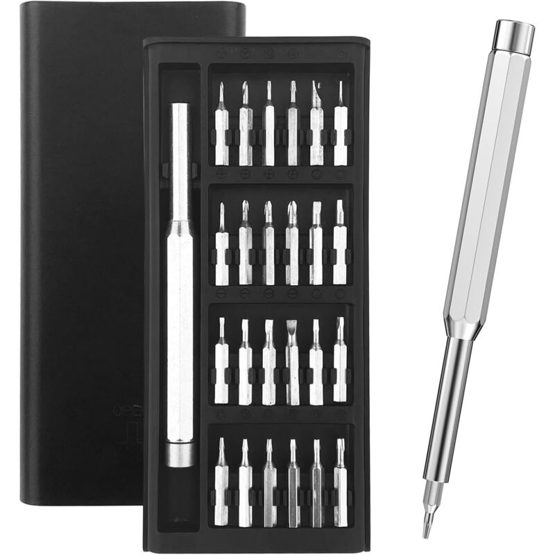 Jalleria - Set Di Cacciaviti Di Precisione 24 In 1, Kit Di Cacciaviti Di Precisione, Mini Set Di Cacciaviti, Set Di Cacciaviti Magnetici, Per Riparare Telefoni, Tablet, Fotocamere, Orologi, Occhiali
