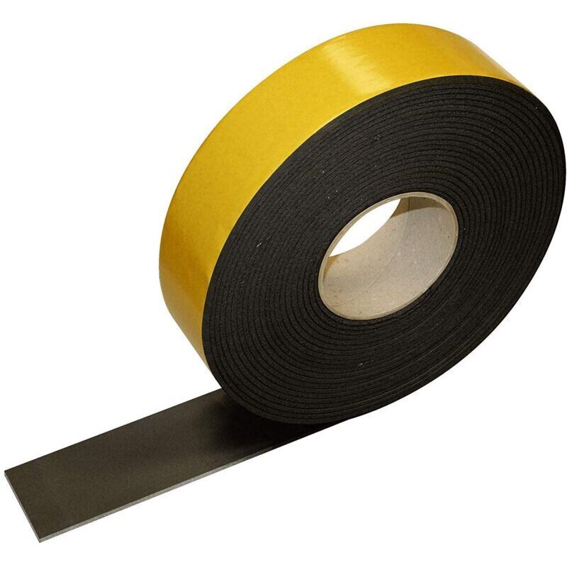 Guarnizione Per Porte E Finestre Ulisem, Nastro Sigillante In Schiuma, Nastro Sigillante, Nastro Di Compressione Nero 50 Mm (larghezza) X 3 Mm (profondità) X 10 M (lunghezza) Nero