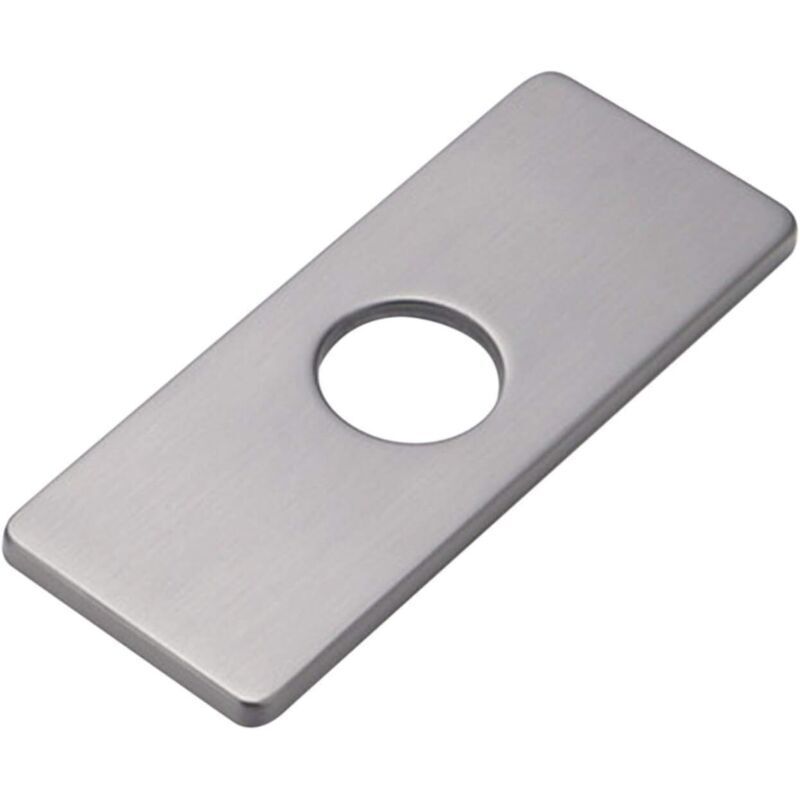 Piastra Per Rubinetto Del Lavello (grigia), Piastra Di Base Per Rubinetto In Acciaio Inox, Piastra Di Copertura Per Foro Rettangolare, Piastra Per Rubinetto Del Lavello Di Bagno E Cucina