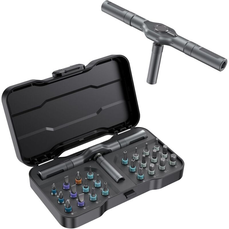 Set Di Cacciaviti Magnetici 24 In 1, Mini Cacciavite A Cricchetto, Kit Di Cacciaviti Di Precisione Staccabili, Kit Di Strumenti Di Precisione Magnetici Per Pc, Cellulare, Orologio, Bicicletta