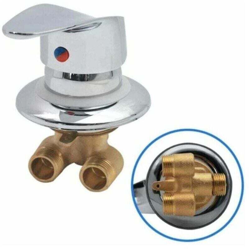Miscelatore Per Cabina Doccia Kzq, Rubinetto Doccia In Ottone, Deviatore Di Uscita, Miscelatore Doccia Cromato, Attacco G1/2, Miscelatore Doccia Con Acqua Calda E Fredda Per Bagno