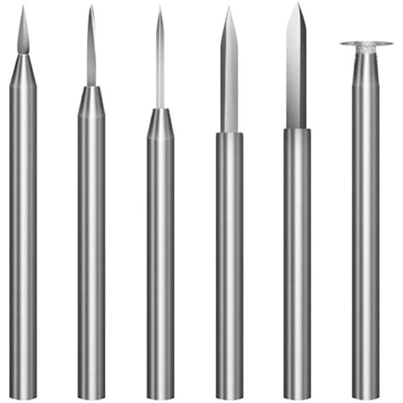 Set Di 6 Punte Per Trapano Per Intaglio Del Legno Per Utensili Rotanti Dremel - Accessori Per Trapano Per Incisione - Utensile Per Levigatura Del Legno Con Gambo Da 3 Mm Per Intaglio, Foratura E Micro
