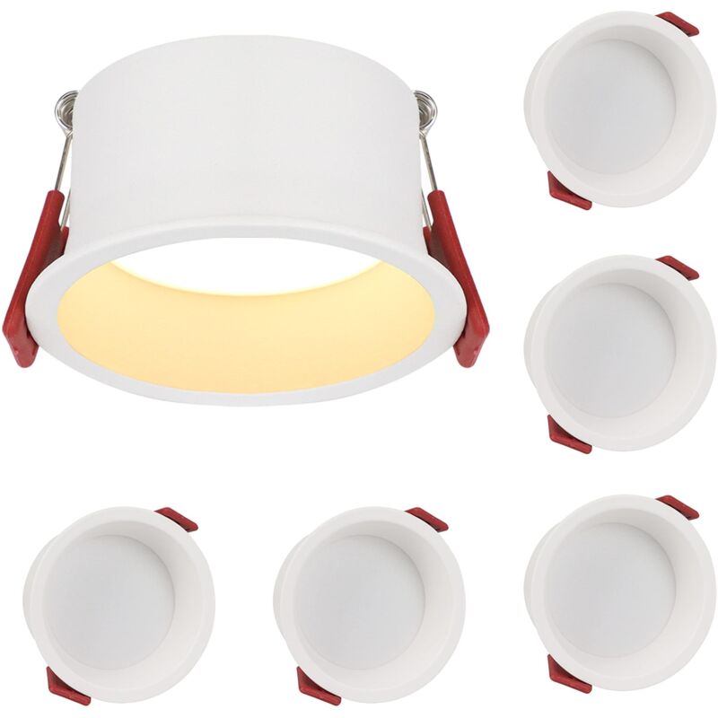 Gbly Faretti Da Incasso A Led Faretti Da Incasso Per Bagno - Lampada Da Bagno Bianco Caldo 3000k Faretti Da Soffitto Faretti Da Incasso Luce Da Bagno A Led Ip44 Da 5w Faretto Da Incasso A Soffitto