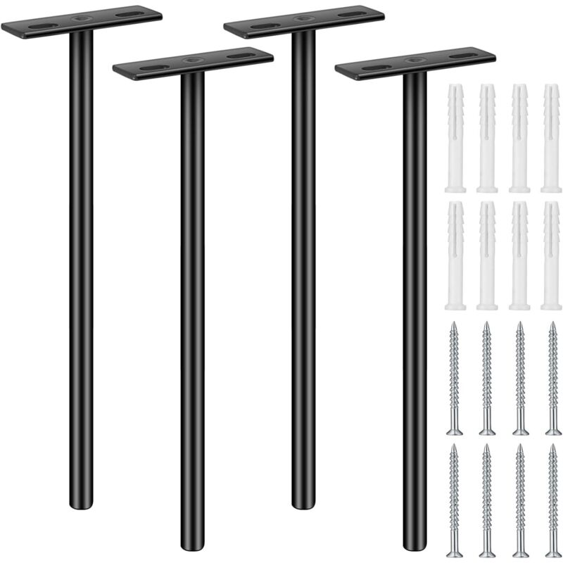 4 Supporti Invisibili Per Mensole Galleggianti, Staffe Nascoste Per Mensole, Supporti A Scomparsa In Legno Per Vassoi Galleggianti Con Montaggio A Parete Per Mensole/tavolini Galleggianti (20x6 Cm)