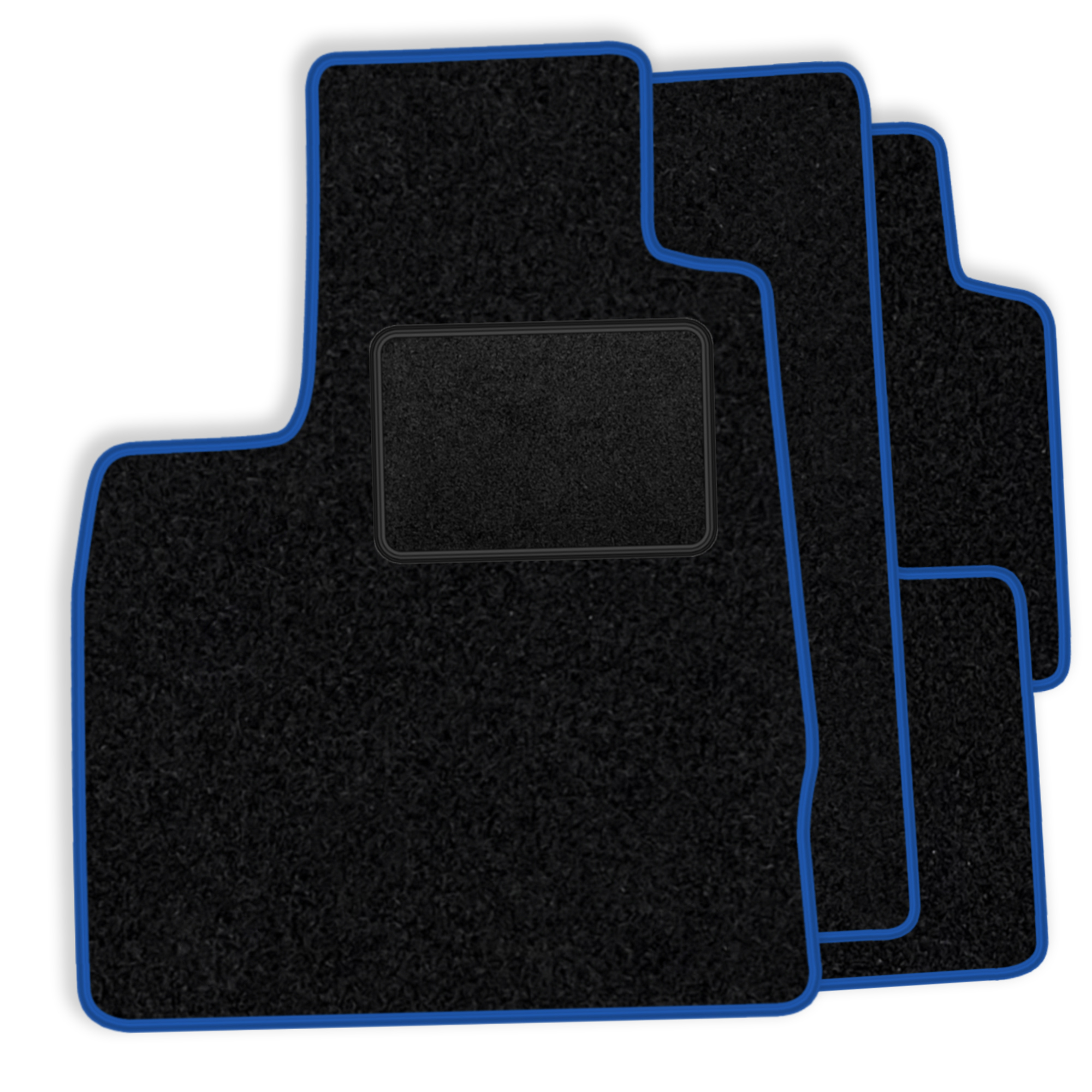 [blm]ho037 Blu - Set Di Tappetini In Velluto Adatti Per Honda Civic Vii 4 Porte 2000-2005 - Finiture Blu