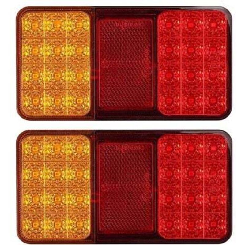 Luci Posteriori A Led Con Marchio E, Indicatori Di Direzione E Luci Di Posizione Con 2x18 Led, Luci Di Posizione A Led Impermeabili, Luci Freno Posteriori Universali A 12v Per Rimorchio, Roulotte, Cam