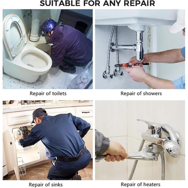 Chiave Per Lavabo, Set Di Chiavi Per Lavello In 7 Misure, Chiave Universale Da Idraulico Per Sottolavello, Chiave Per Rubinetto Multifunzionale In Acciaio Al Carbonio, Chiave Esagonale A Quattro Punte