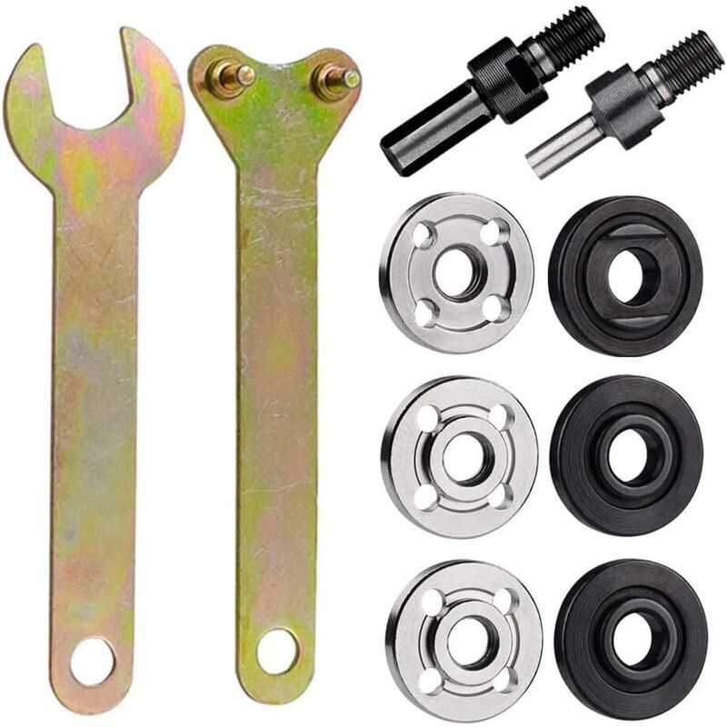 Kit Convertitore Da Trapano Elettrico A Smerigliatrice Angolare Kzq Biella Di Conversione Da 6 Mm A 10 Mm Per Trapano Manuale Con Chiave, Set Di Adattatori Per Mandrino Per Levigatura, Smerigliatura