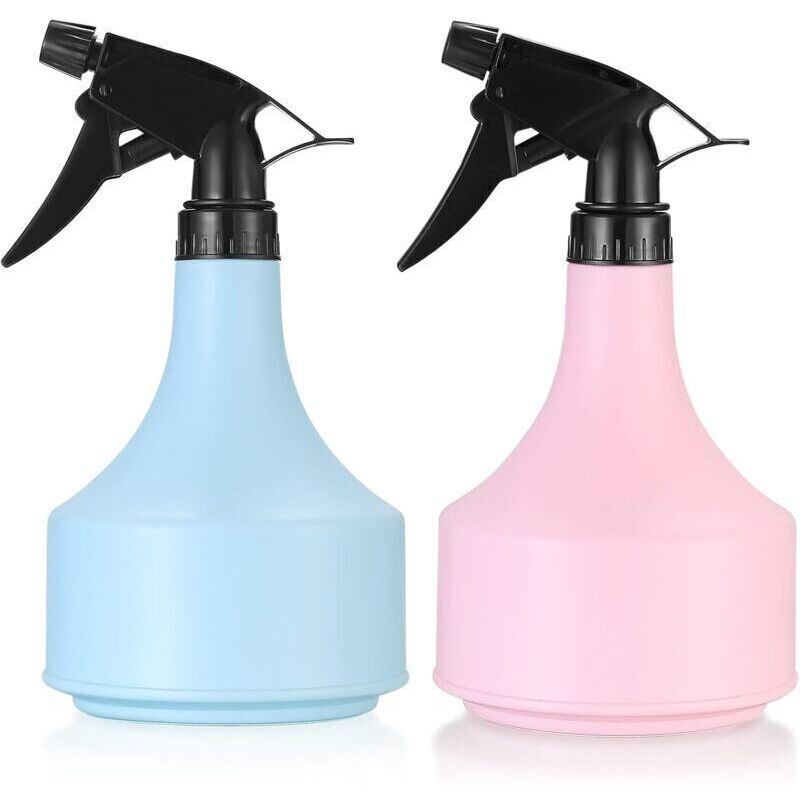 Set Di 2 Flaconi Spray Vuoti, Flaconi Spray In Plastica Da 500 Ml, Flaconi Spray Vuoti, Nebulizzatori D'Acqua Ricaricabili Con Pompa, Spruzzatori Per Piante, Giardino, Cucina, Interni - Rosa+blu