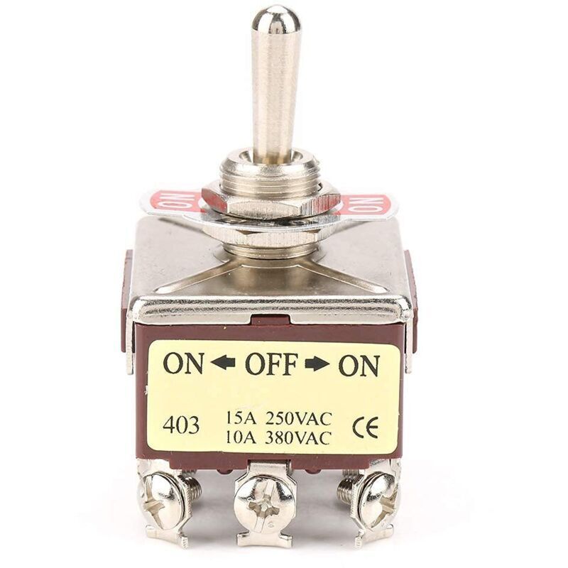 Interruttore A Bilanciere Miniaturizzato A 3 Posizioni On/off/on A 12 Pin 4pdt 15a/250vac 10a/380vac Per Controllo Industriale (3,4x3,4x5,8 Cm)