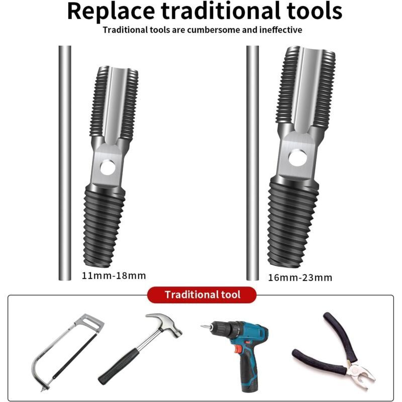 Estrattori Per Viti Danneggiati E Spanati, Kit Di Estrattori Per Viti Con Maschi Da 1/2" E 3/4", Estrattore Per Viti A Doppia Testa, Per Rimuovere Viti Danneggiate E Riparare Raccordi Filettati Per Tu