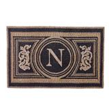 Wingate Monogrammed Door Mat - Black, 36" x 72", E - Frontgate