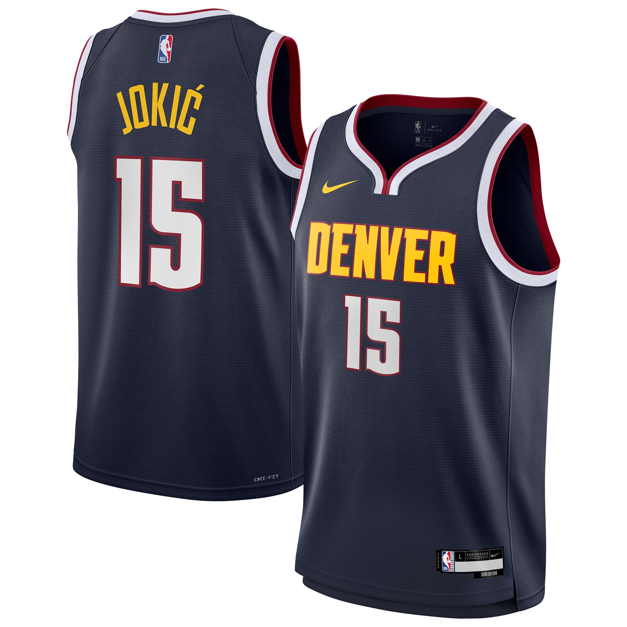 Denver Nuggets Nike Icon Swingman Jersey - Nikola Jokic - Jugend