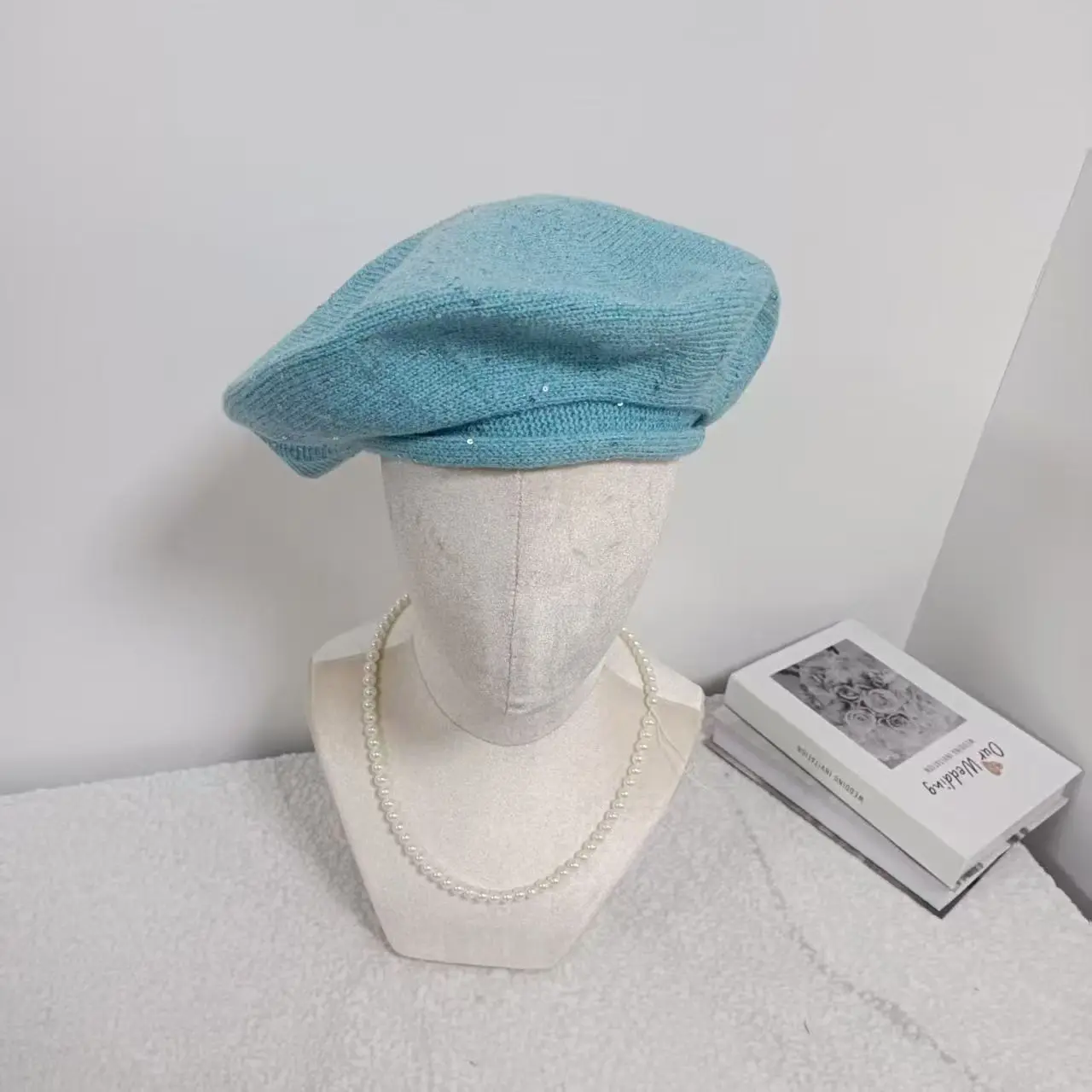 Neue Damen-Baskenmütze für Frühling und Sommer, süß, dünn, atmungsaktiv, einfarbig, lässig, vielseitig, Malermütze, Retro-Mode, Beilei-Hüte Image