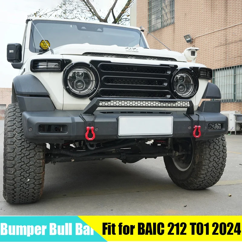 Auto-Frontstoßstange Bullbar Passend für BAIC 212 T01 2024 2025 Modifizierter Schutzstoßfänger Scheinwerfer Antennenhalterung Zubehör Image