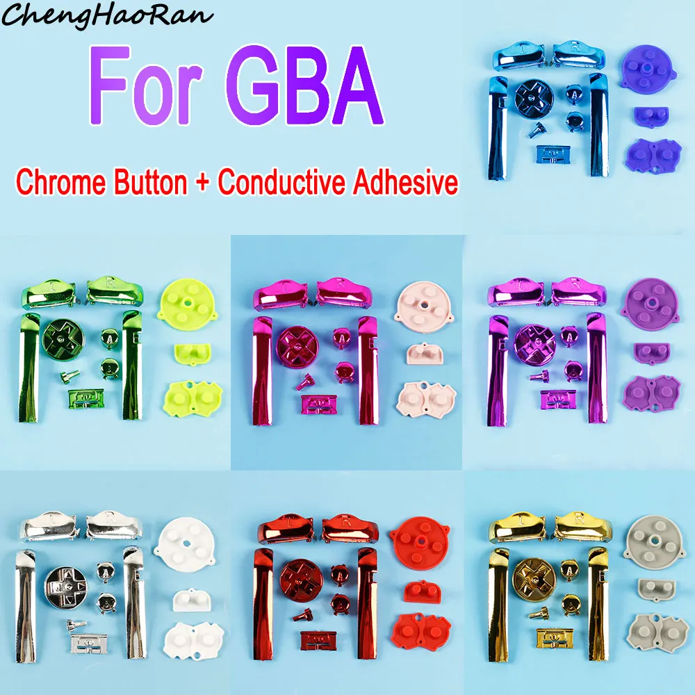 1 Set für Spielkonsolen-Zubehör, GBA, leitfähige Silikon-Tasten mit D-Pad, Netzschalter, Tastatur, Ersatzteile Image