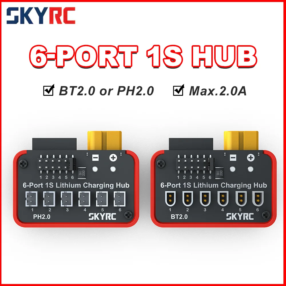 SKYRC Batterieladehub OSH 6-Port 1S Batterieladehub für LiPo LiFe Li-Ion LiHV Image