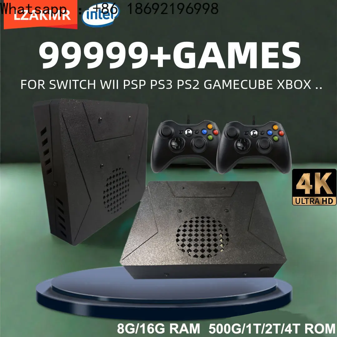 LZAKMR NEUES Upgrade S1 Spielekonsole Duales System Windows11 2/4TB Spielsystem 99999+ Spiele Für SWITCH PS2 PS3 WII SS GAMECUBE Sega Saturn