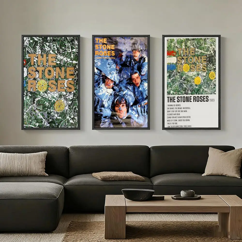 Band T-The Stone Roses Poster, selbstklebender Papierdruck, für Zuhause, Wohnzimmer, Schlafzimmer, Eingang, Bar, Café, Kunst Image