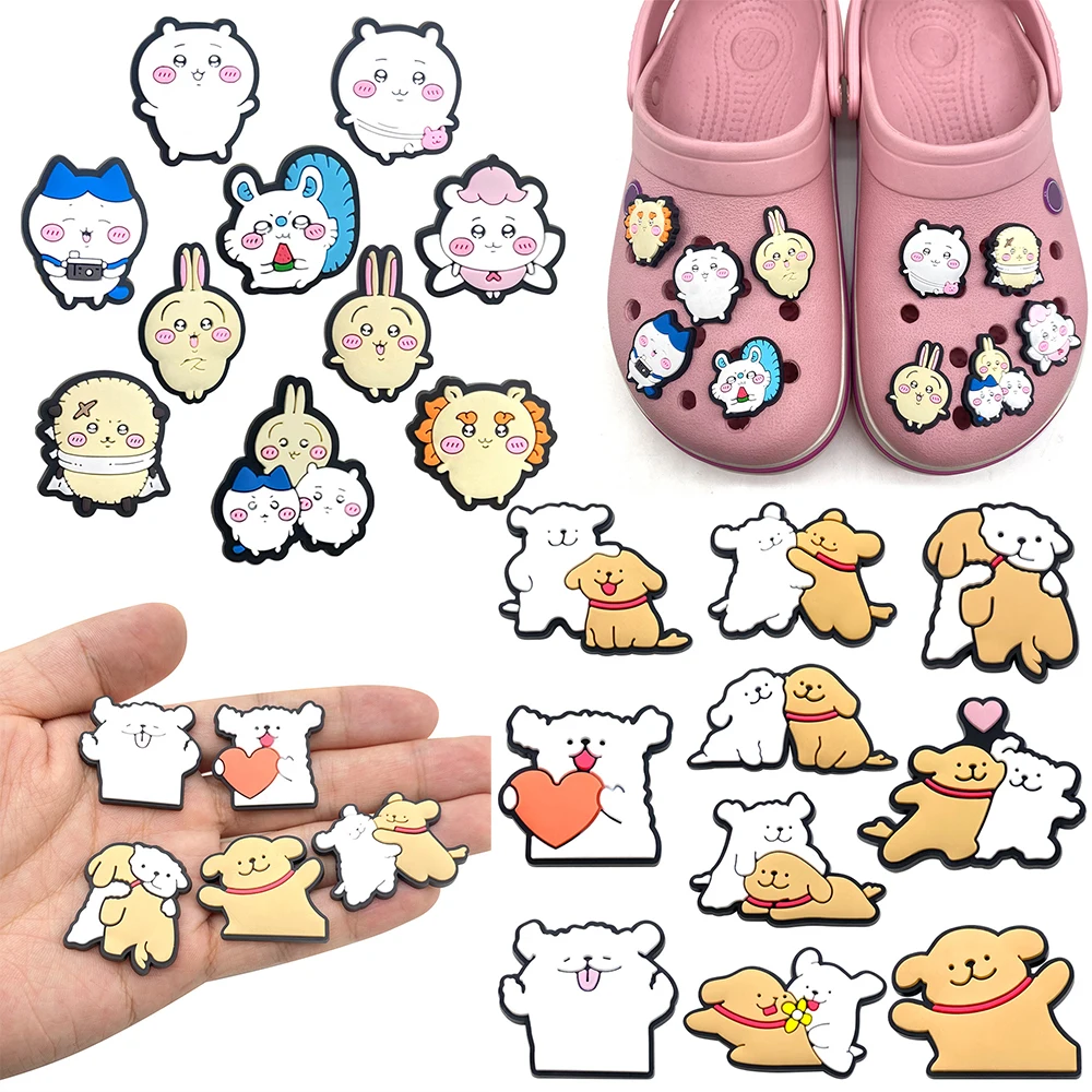 10 Stück Niedliche Cartoon-Hunde-Schuh-Charms aus PVC zum Selbermachen für Schuhzubehör, Dekorationen für Sandalen, Sneaker, klassische Clogs, Kinder-Weihnachtsgeschenke Image