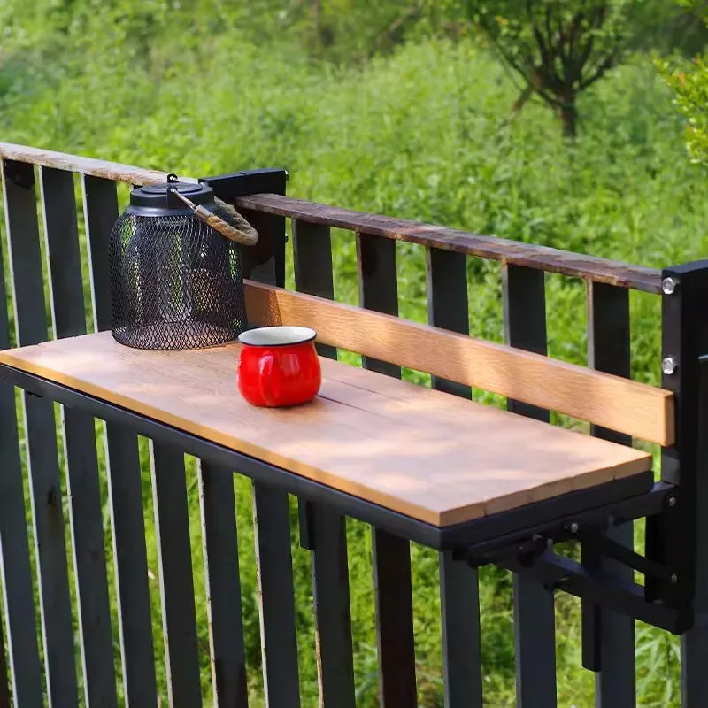 Holztische für den Außenbereich, tragbarer klappbarer Beistelltisch für den Garten, einfacher moderner abnehmbarer Arbeitstisch, Balkon-Esstisch im Freien