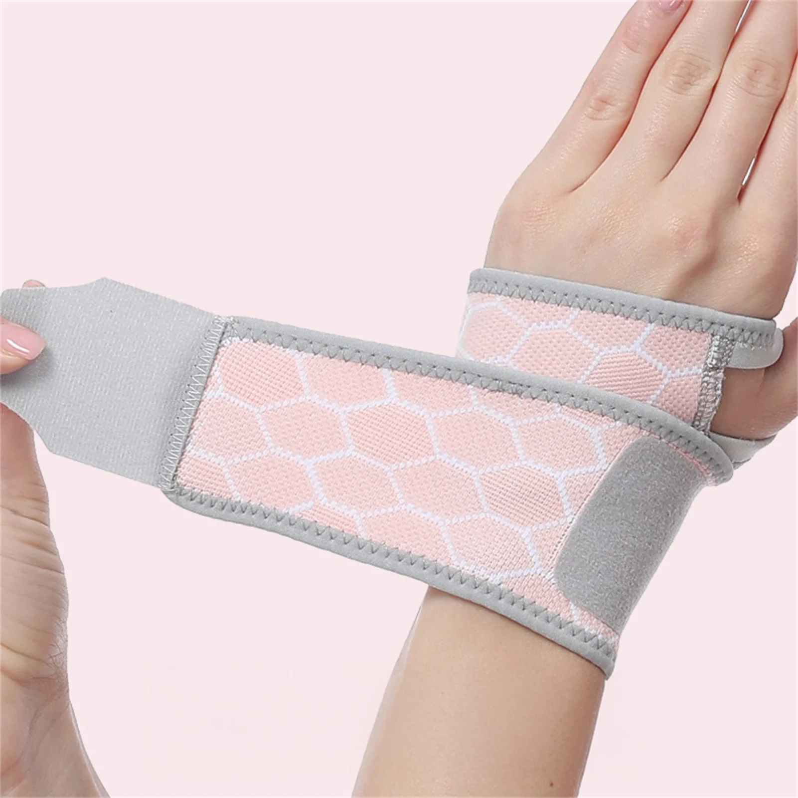 Atmungsaktive Elastische Handgelenkstütze mit Verstellbarem Riemen für Sehnenentzündung Arthritis Schmerzlinderung Links oder Rechts für Sport Image