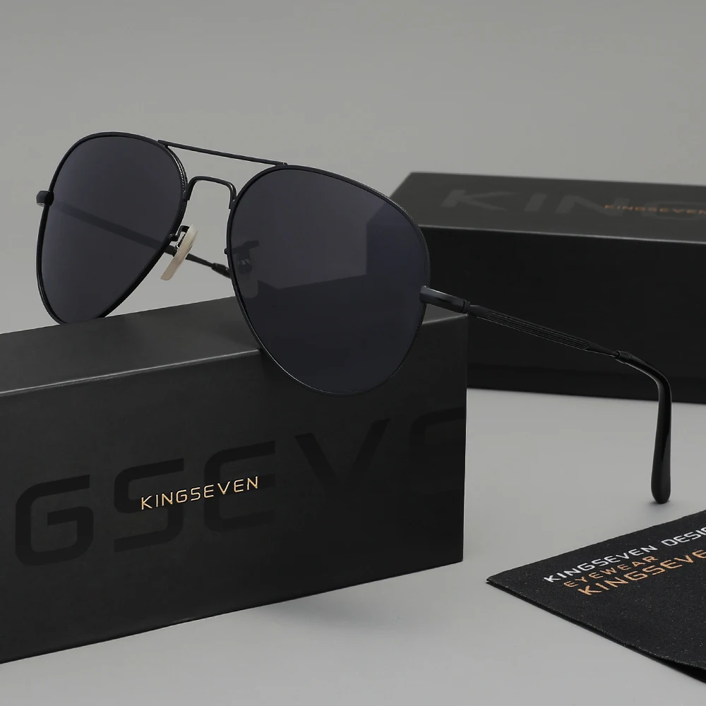 KINGSEVEN Pilot Polarisierte Sonnenbrille UV400 Augenschutz Eleganz Damenbrille Antireflexion Mode Herrenbrille Image