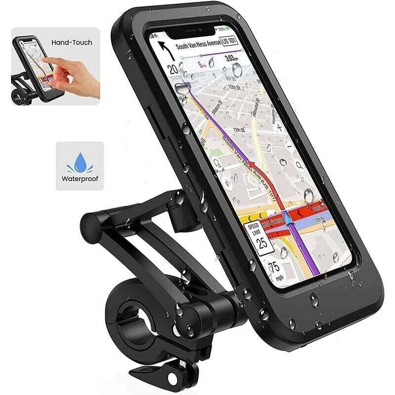 Supporto Per Telefono Per Moto, Supporto Per Telefono Per Bicicletta Impermeabile, Supporto Per Smartphone Per Scooter Per Moto A 360° Con Supporto Per Telefono Con Copertura Antipioggia Per Moto