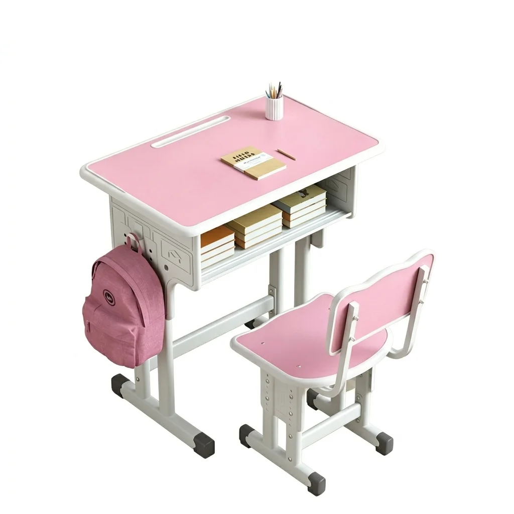 Kinder Schreibtisch Set Höhenverstellbar Ergonomischer Lerntisch mit Stuhl Kinderschreibtisch für Jungen Mädchen Große Schublade Rückenfreundlich Study Desk Kinderzimmer 3-18 Jahre