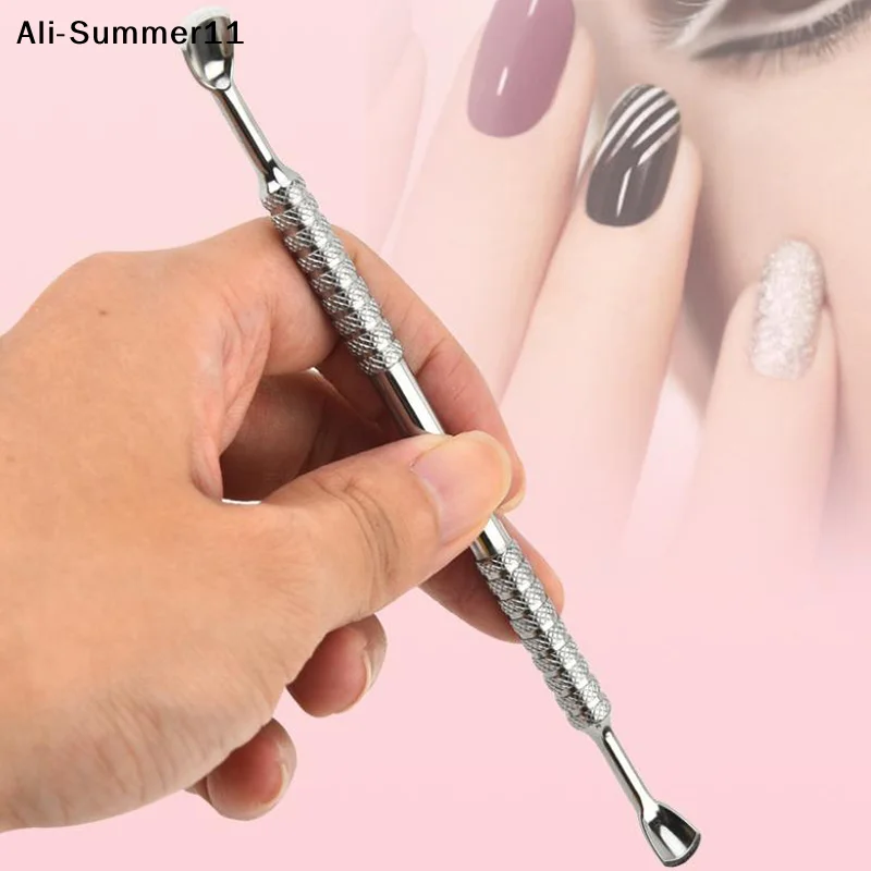 【A6L】 Edelstahl-Nagelhautschieber, doppelseitig geformt, doppelseitiger Nagelheber für eingewachsene Zehennägel, Entferner, Trimmer, Nagelpflege-Werkzeuge Image