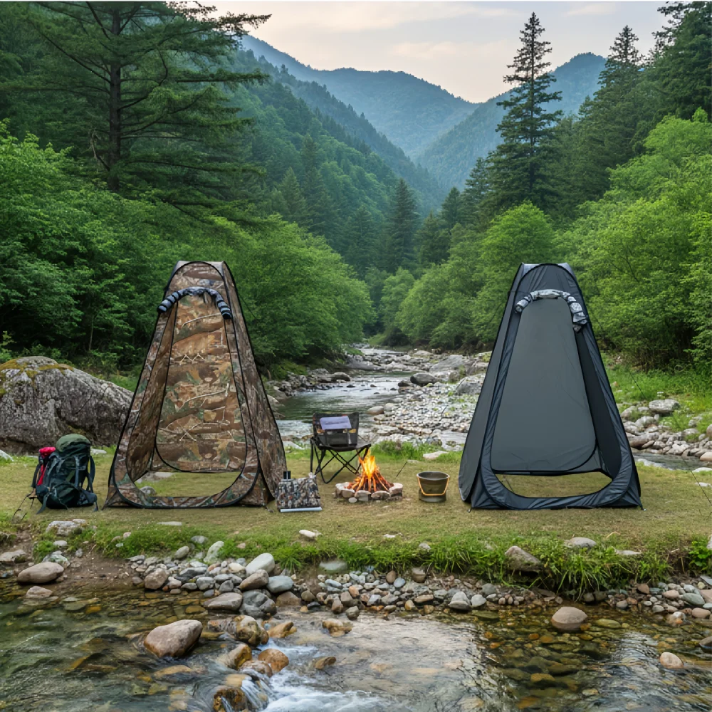 Tragbares Pop-Up-Privatsphäre-Zelt für Outdoor-Dusche Camping-Toilette Regenschutz Einfacher Aufbau Faltbar mit Aufbewahrungstasche