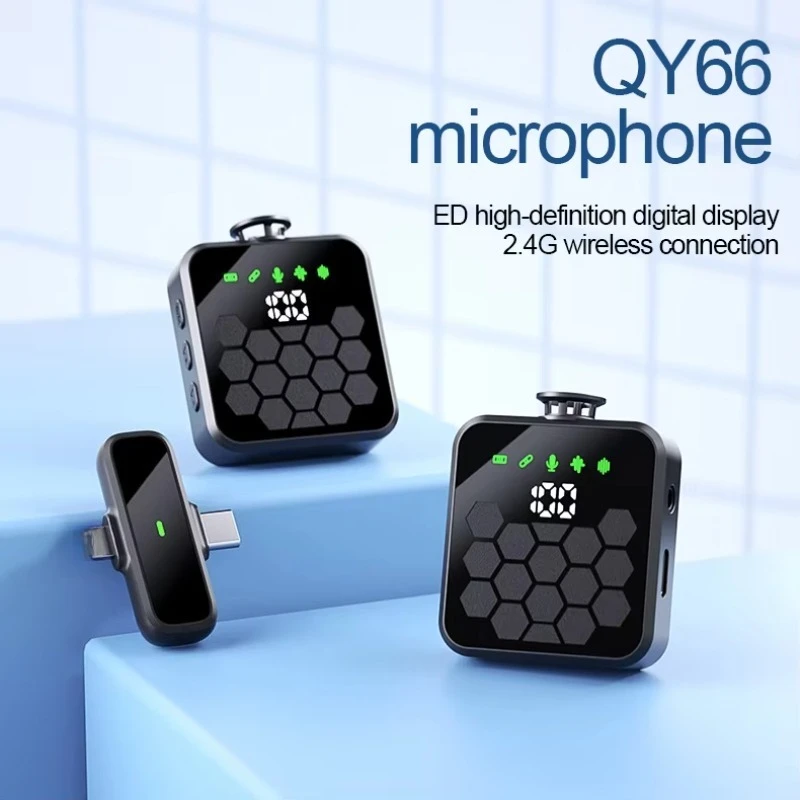 Mini Kabelloses Lavalier-Mikrofon 2,4G Geräuschunterdrückung für iPhone Android Videoaufnahme Interview Tragbares Drahtloses Mikrofon Image