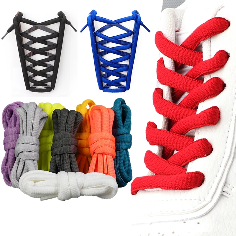 0,9 cm halbrunde Schnürsenkel, hochwertige Schnürsenkel für Turnschuhe und Basketballschuhe, 1 Paar/3 Paar Image