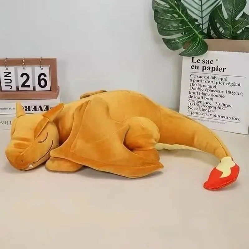 50cm Charizard Großes Liegendes Schlafendes Pokemon Plüschkissen Weiches Gefülltes Drachen-Spielzeug Sofa-Rückenkissen Überraschungsgeschenk Image