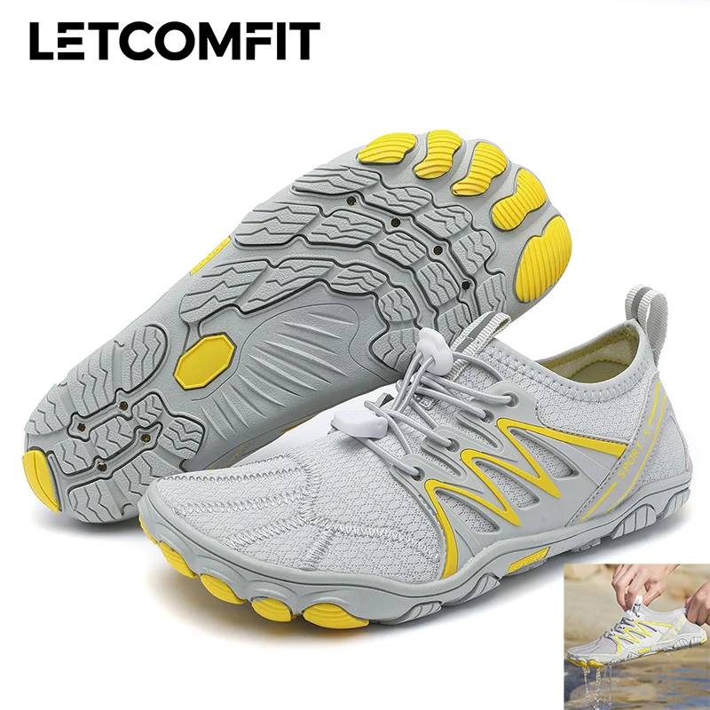 Unisex-Wasserschuhe für Herren und Damen, schnell trocknend, rutschfest, zum Wandern, Outdoor, Trekking, Barfuß-Sneaker für Flussrafting, Strand, Fitness Image